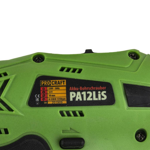 Шуруповерт аккумуляторный PA12Lis PROCRAFT фото 3