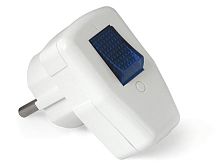 Вилка с выключателем с заземлением белая 16А, 250В Universal  0056