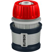 Соединитель ELITECH Garden для шланга 1/2" аквастоп