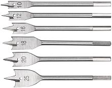 Сверла в наборе по дереву перовые 6 шт. (10-12-16-18-20-25мм)