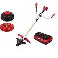 Триммер акк TR300-40/3.0-PRO-B (40(20+20Вт) 2 акк 3,0Ah,6500 об/мин,2катушки+диск,велос.) INDUSTRIAL