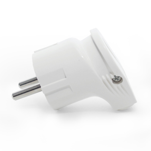 Вилка электрическая евро угловая (с заземлением), 16А бел.