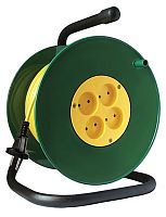 Удлинитель силовой на катушке 4 гнезда без заземления СОЮЗ ПВС (2х2,5мм) 4000Вт 20м