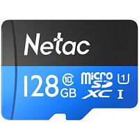 Micro-SDXC 128GB Netac P500 Standart (Class 10) UHS-1 90mb/s (NTO2P500STN-128G-S)