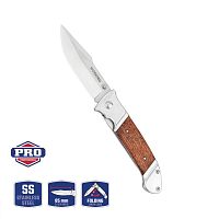 Нож складной с деревянной рукояткой 85/195мм WORKPRO