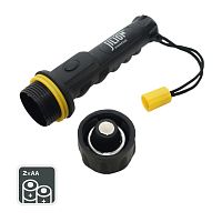 Фонарь ручной светодиодный, 3LED, 2хАА, обрезин. ластик