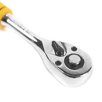 Ключ - трещотка 1/4, CR-V 2-ком.рук., флаж. перек 45 зуб