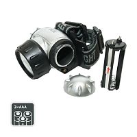 Фонарь налобный светодиодный, 7LED, 3хААА, пластик